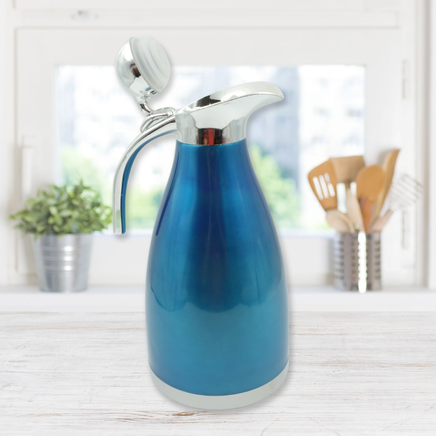 Vacuum Insulated Kettle Jug, Vacuum Insulated Thermos Kettle Jug Insulated Vacuum Flask, Vacuum Kettle Jug Stainless Steel For Milk ,Tea ,Beverage Home Office Travel Coffee (2 Ltr / 1Pc) Vacuum Insulated Kettle Jug, Vacuum Insulated Thermos Kettle Jug Insulated Vacuum Flask, Vacuum Kettle Jug Stainless Steel For Milk ,Tea ,Beverage Home Office Travel Coffee (2 Ltr / 1Pc)